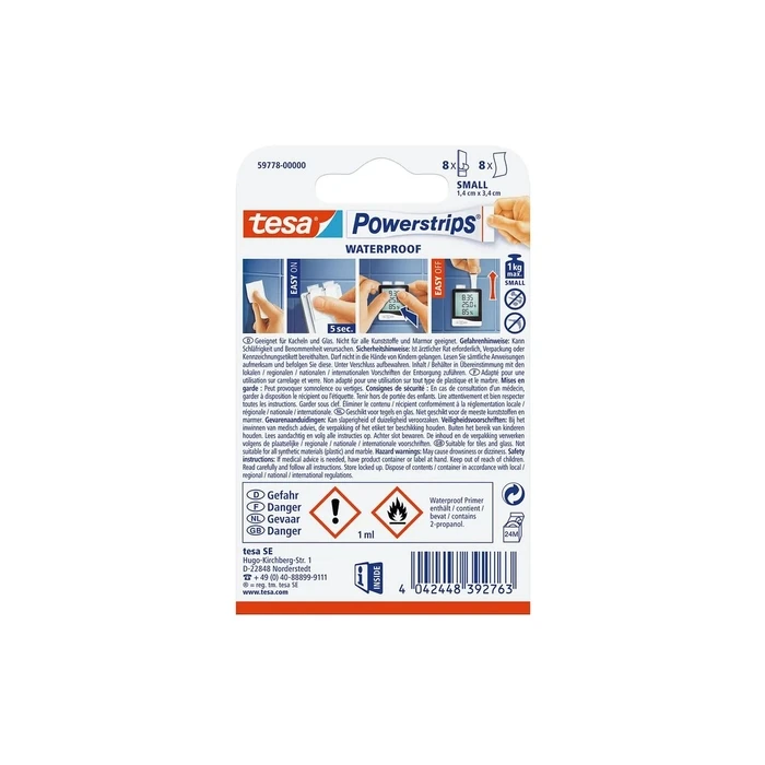 Tesa Powerstrips Self-Adhesive Tape White 59778-00000-00