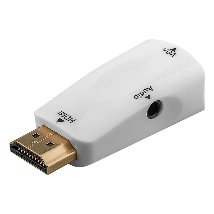 Αντάπτορας HDMI Goobay σε VGA 44793 με 3.5mm, 1080p/60Hz, λευκός
