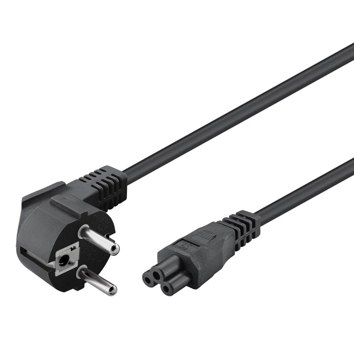 Καλώδιο Τροφοδοσίας Goobay 44877, γωνιακό, 0.75mm², 3m, μαύρο