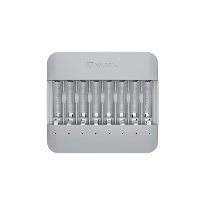 Varta Eco Charger Multi Recycled USB Φορτιστής 8 Μπαταριών Ni-MH AA/AAA Γκρι
