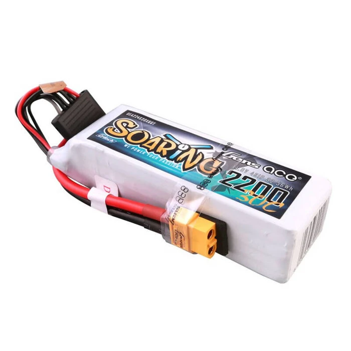 Gens Ace Soaring Li-Po Battery 14.8V 2200mAh 30C 4S XT60 (2 pcs) - 067490