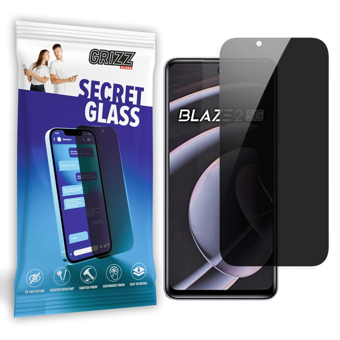 GrizzGlass Matte SecretGlass Lava Blaze 2 5G