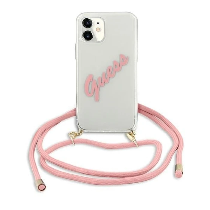 [CR] Guess GUHCP12SCRTVSPI Apple iPhone 12 mini pink hardcase Script Vintage