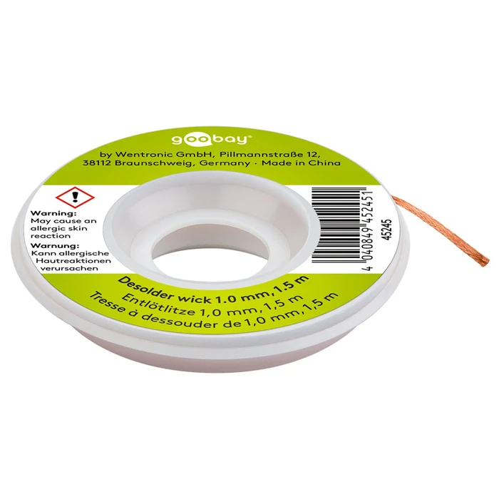 Tαινία αποκόλλησης Goobay χαλκού 45245, 1.0mm, 1.5m