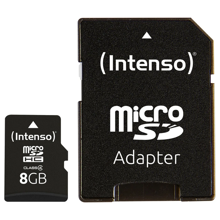 Κάρτα Μνήμης MicroSDHC 8GB Intenso 21MB/s +Adapter