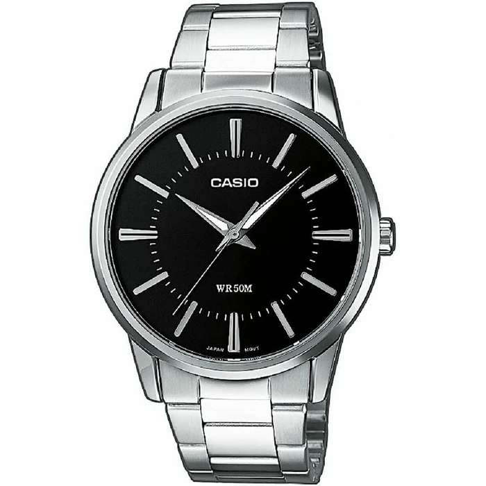 Ρολόι Ανδρικό Casio MTP1303PD1AVEG Μαύρο Ασημί