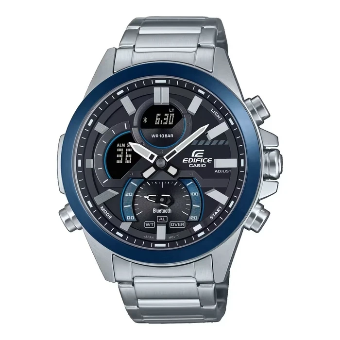 Ανδρικό Ρολόι Casio EDIFICE SPORT Bluetooth Μαύρο Ασημί (? 49 mm)