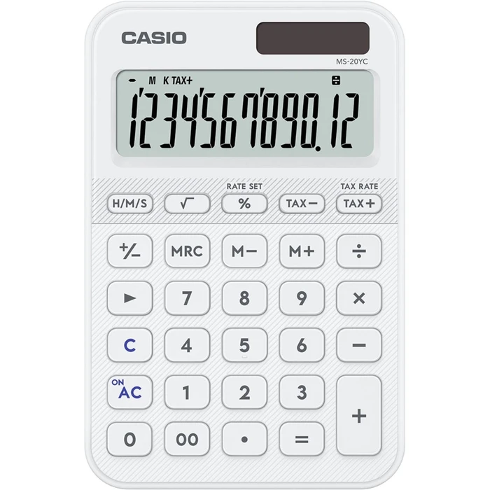 Αριθμομηχανές Casio MS-20YC-WE λευκή