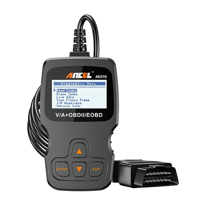 Διαγνωστικό Αυτοκινήτου Ancel Scanner OBD2 AD310/AC103 (Μαύρο)