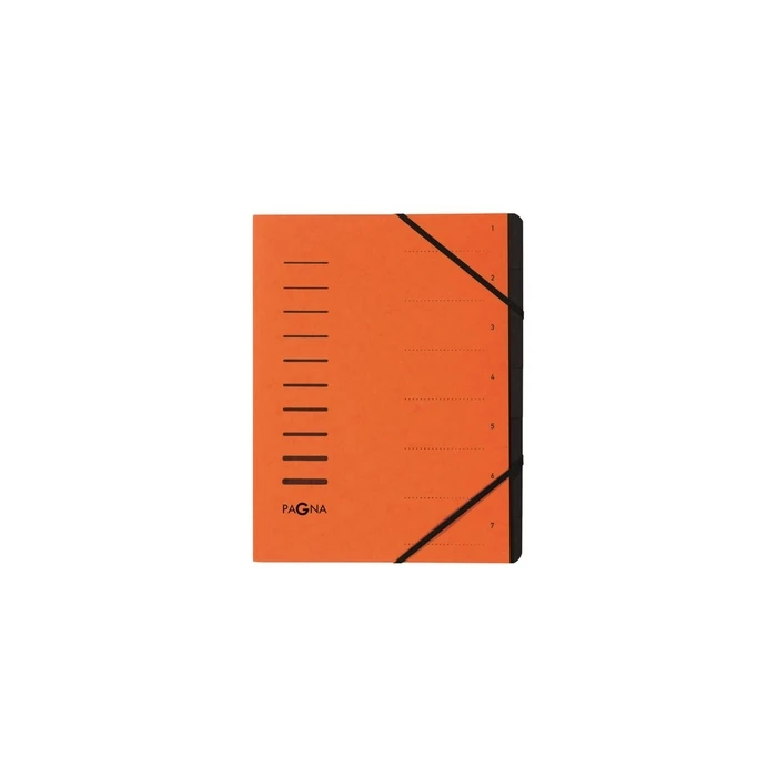 PAGNA Ordnungsmappe 7 Fächer (1-7), Orange