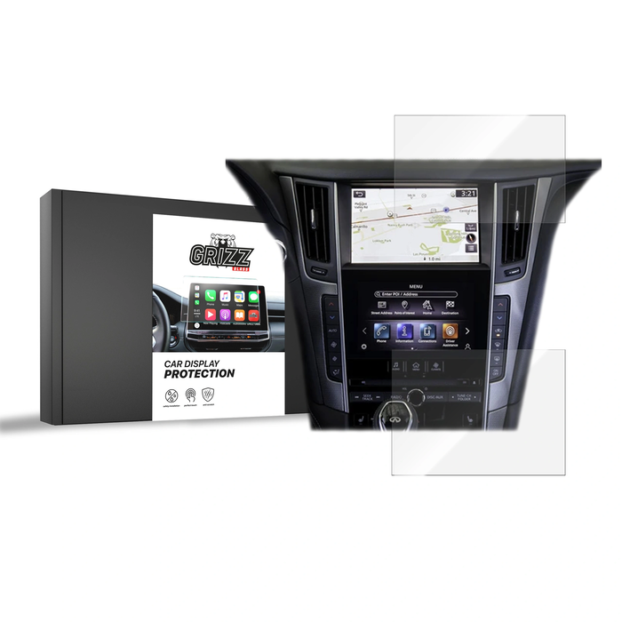Ceramic GrizzGlass CarDisplay Protection Infiniti Q50 2014-2020 [2in1]