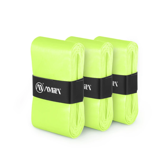 Ταινία Λαβής Ρακετών Amila Overgrip Neon Green 3τμχ