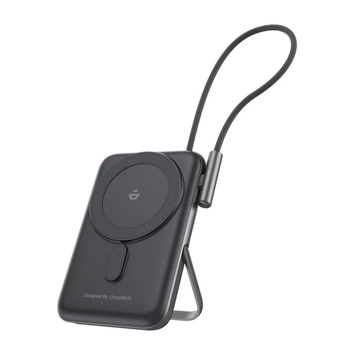 Power Bank Choetech B735 magnetic 10000mAh 20W PD + USB-C cable (Black)