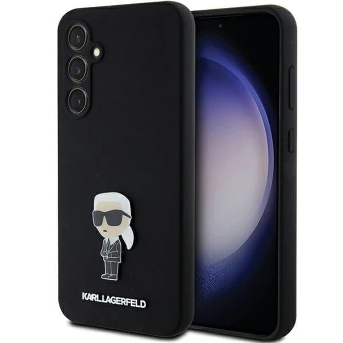 Karl Lagerfeld KLHCS23FEMHKNPK Samsung Galaxy S23 FE Silicone Ikonik Metal Pin black