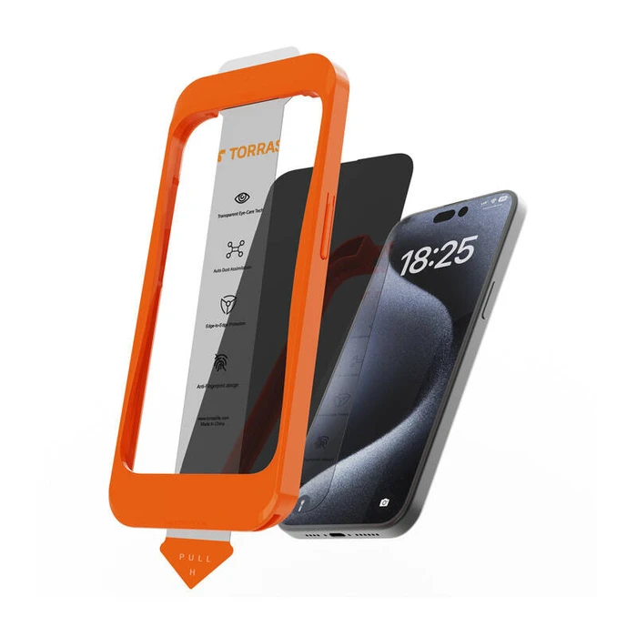 Screen Protector Torras Install Master tempered glass for iPhone 16 Plus