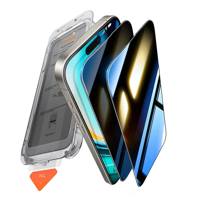Screen Protector Torras Install Master Privacy for iPhone 16 ProMax