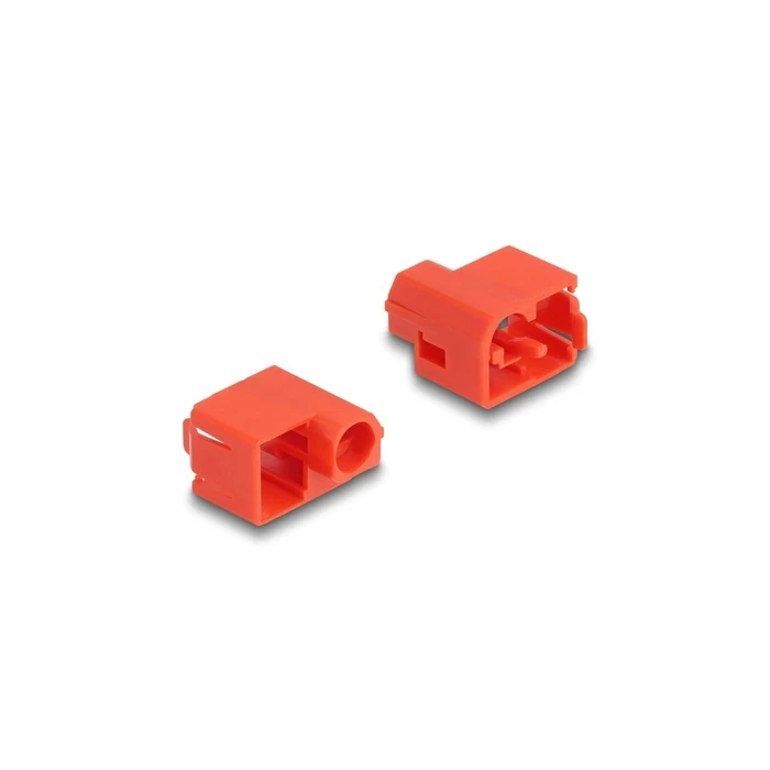 Delock RJ45 Port Blocker Set for RJ45 plug, 10 pieces, red (Item No. 20929)