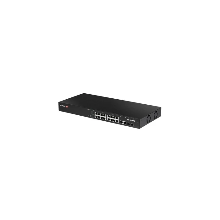 EDIMAX Pro IGS-5218PLC Industrial Rack-Mount Web-Smart Switch with 16 Gigabit PoE+ Ports and 2 Gigabit RJ45/SFP Combo Ports (18 Ports)