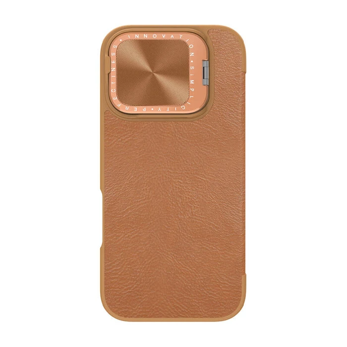Θήκη Κινητού Etui Nillkin Qin Prop Leather iPhone 16 (Brown)