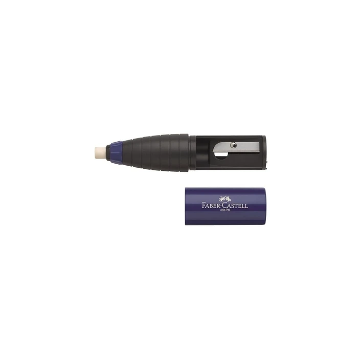 FABER-CASTELL Γόμα-Ξύστρα Κόμπι βατόμουρο-μπλε