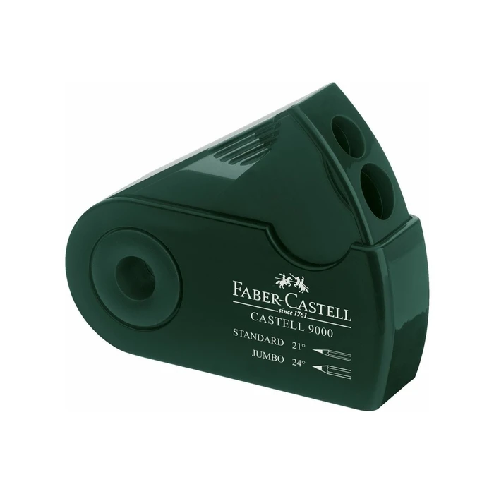 Faber-Castell Sleeve Art & Graphic 9000 Plastic Double Pencil Sharpener Green 582800