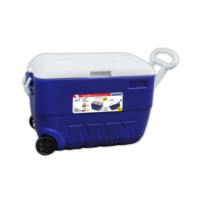 CAMPCOOL Portable Ice Cooler 50L with Wheels & Transport Handles