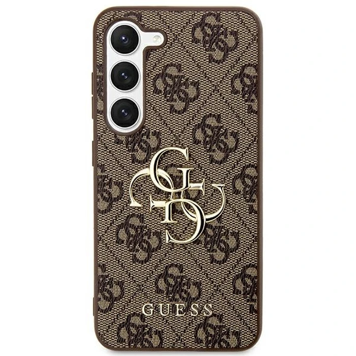 Guess GUHCS24S4GMGBR Samsung Galaxy S24 hardcase 4G Big Metal Logo brown