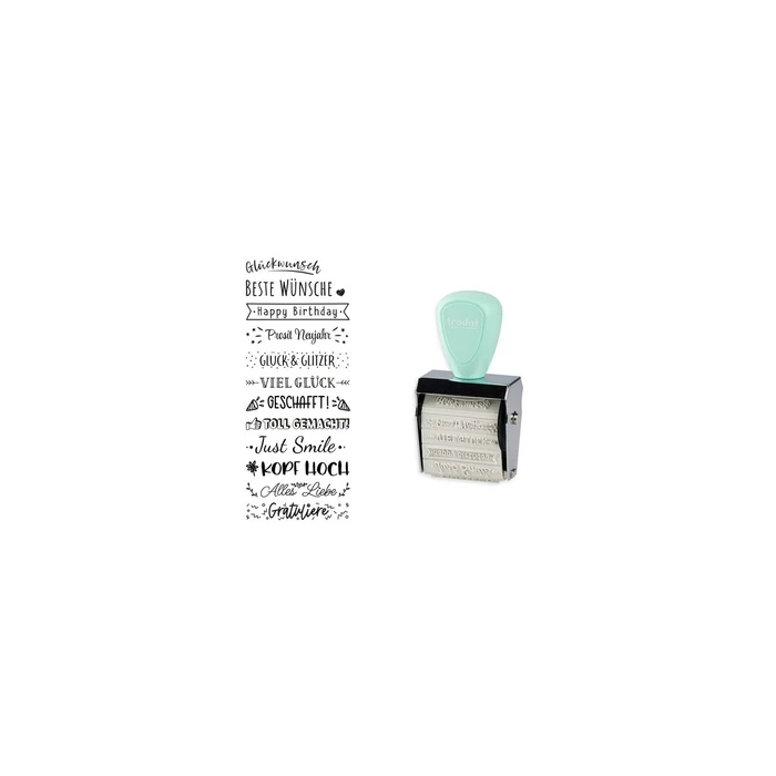 trodat Creative Mini/V4 Pastel Green 1129 - "Beste W?nsche" creative mini stamp (12 motifs)