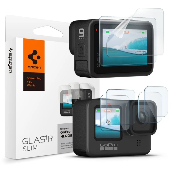 pigen Glas.TR Slim + Film Gopro Hero 9 / 10 / 11 / 12 Clear [2 PACK]