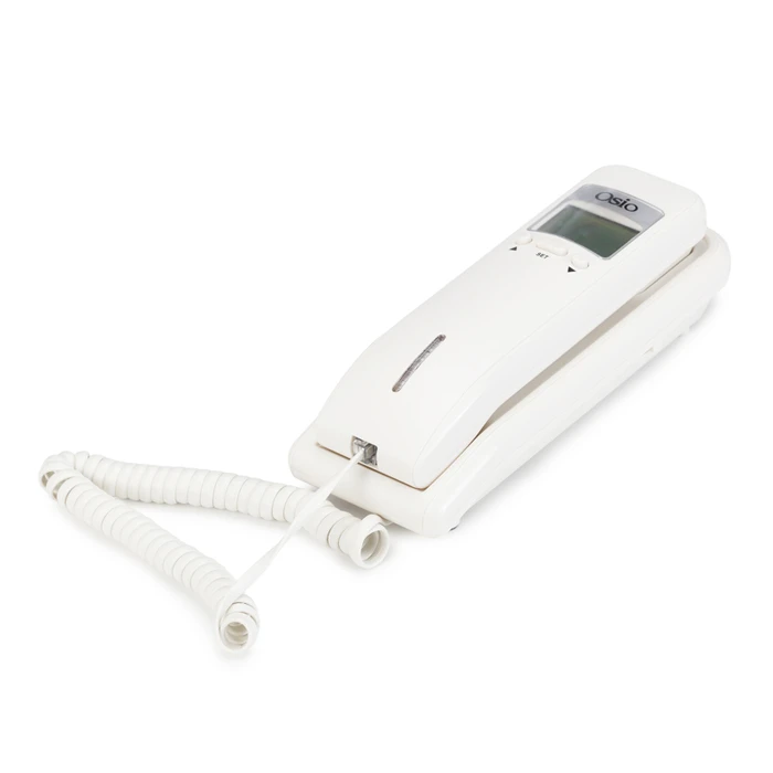 OSIO Wired Gondola Telephone with Display and Caller ID White