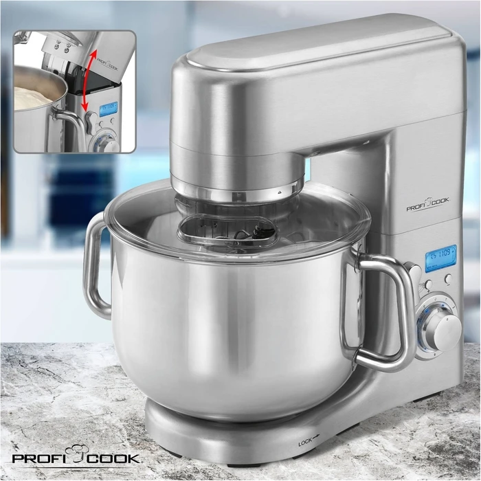 Profi Cook 501096 (PC-KM 1096) Kitchen Machine / Stand Mixer 1500W with 10 L Stainless Steel Bowl
