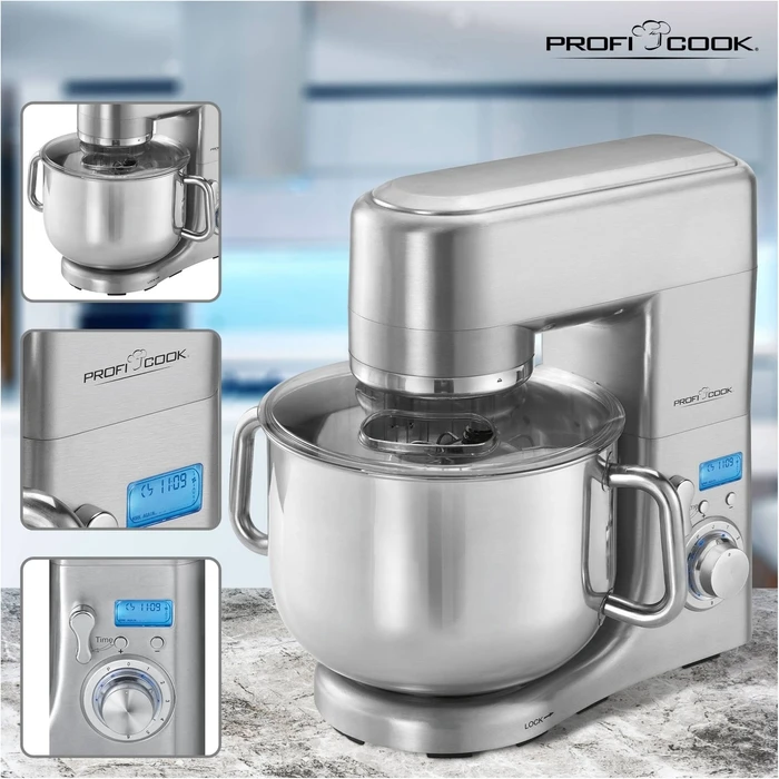 Profi Cook 501096 (PC-KM 1096) Kitchen Machine / Stand Mixer 1500W with 10 L Stainless Steel Bowl