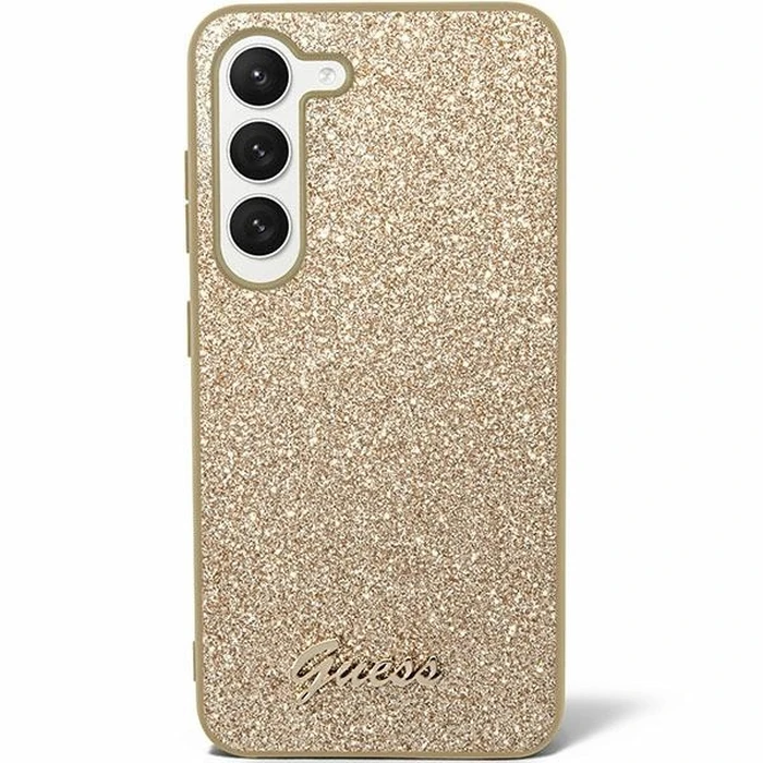 Guess GUHCS24MHGGSHD Samsung Galaxy S24+ Plus hardcase Glitter Script gold
