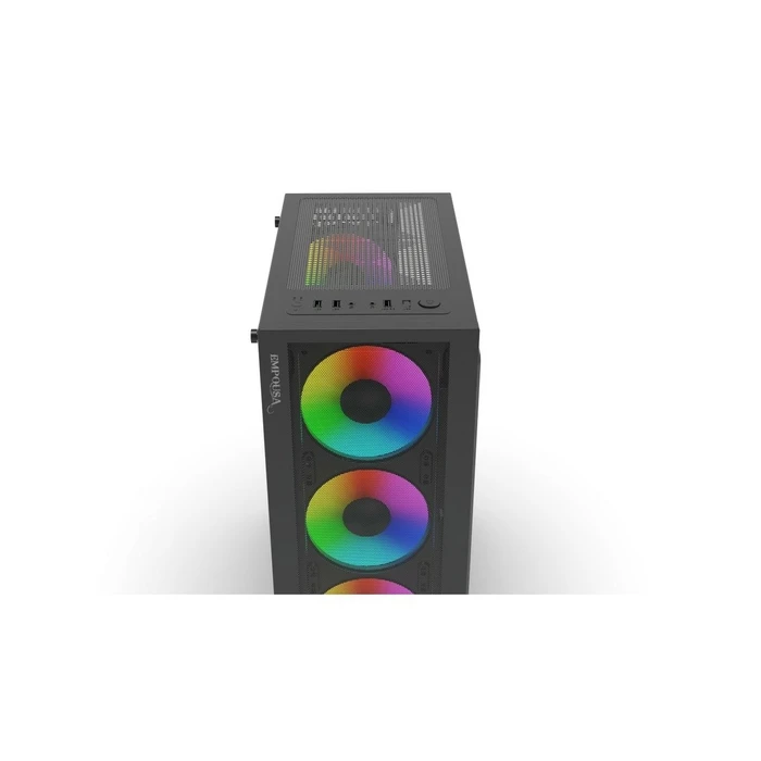 INCA EMG-15XN Gaming Midi Tower Κουτί Υπολογιστή με Πλαϊνό Παράθυρο & RGB - Μαύρο
