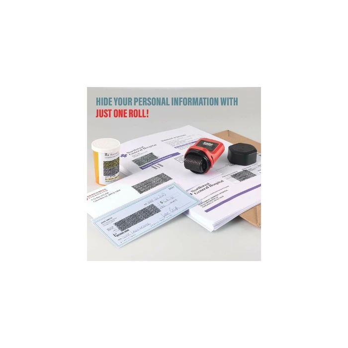 Trodat ID Protector+ Data Protection Roller Stamp Set incl. Ink Refills