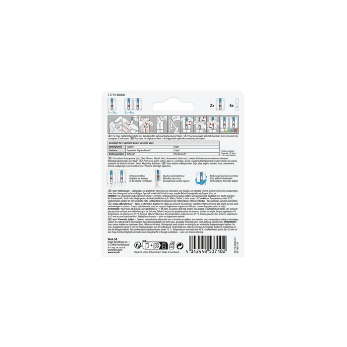 tesa Klebenagel Leinwand για ταπετσαρία & σοβά (2 kg)