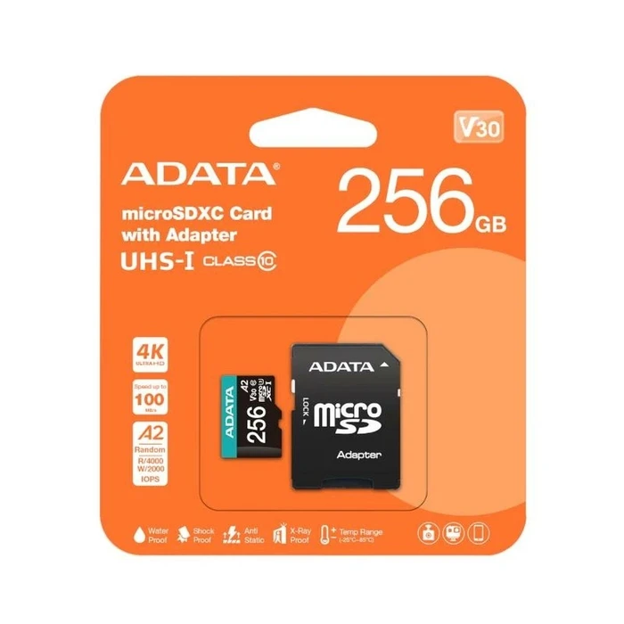 Κάρτα Μνήμης microSD 256GB Adata AUSDX256GUI3V30SA2