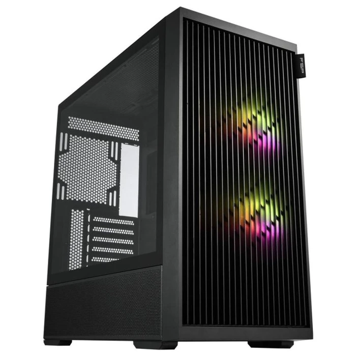 FSP/Fortron M330-BA Gaming Midi Tower Κουτί Υπολογιστή με Πλαϊνό Παράθυρο Μαύρο