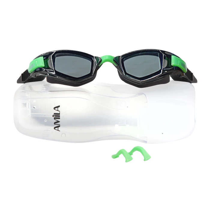 Γυαλιά Κολύμβησης Amila S05YAF Μαύρο/Πράσινο Φιμέ
