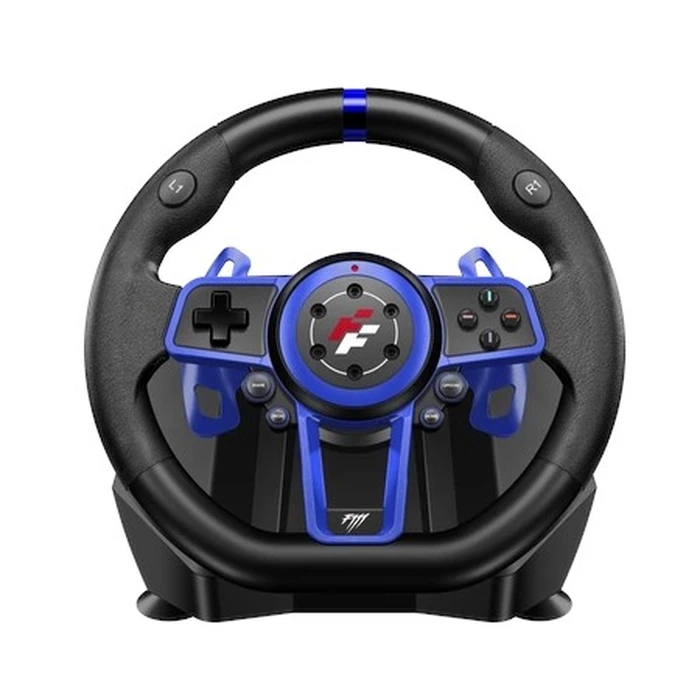 FlashFire Suzuka F111 Gaming Τιμόνι (Black/Blue) για PS5, PS4, PS3, PC, Nintendo Switch, Xbox