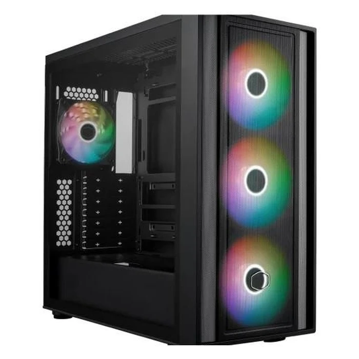Cooler Master MasterBox 600 ARGB Gaming Midi Tower PC Case Black with Side Window and ARGB Lighting