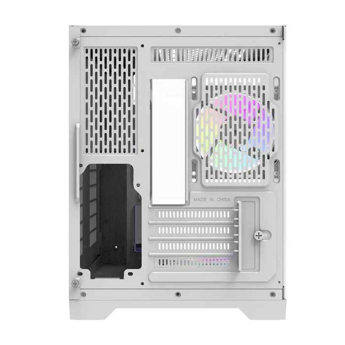 Darkflash FT350 Gaming Mini Tower Κουτί Υπολογιστή με Πλαϊνό Παράθυρο και RGB Φωτισμό Λευκό