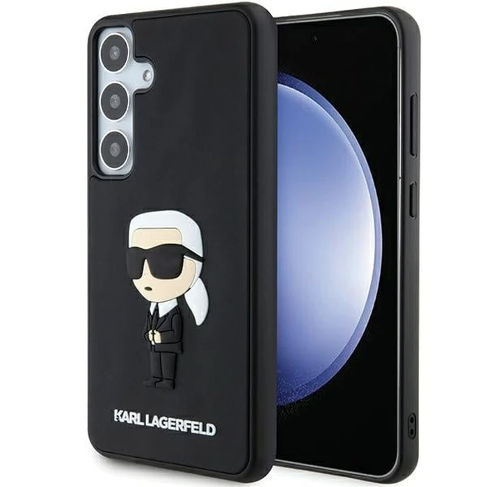 Karl Lagerfeld KLHCS24S3DRKINK Samsung Galaxy S24 hardcase 3D Rubber Ikonik black