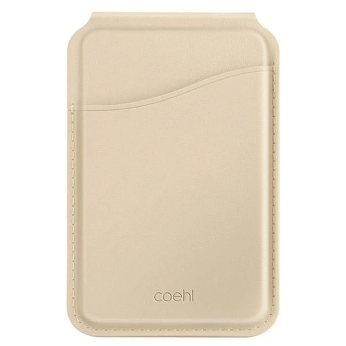 UNIQ Coehl Esme MagSafe magnetic wallet with mirror and stand cream