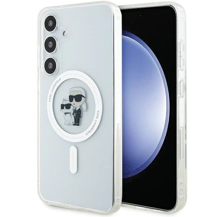 Karl Lagerfeld KLHMS24SHGKCNOT Samsung Galaxy S24 hardcase IML Karl&Choupette MagSafe transparent