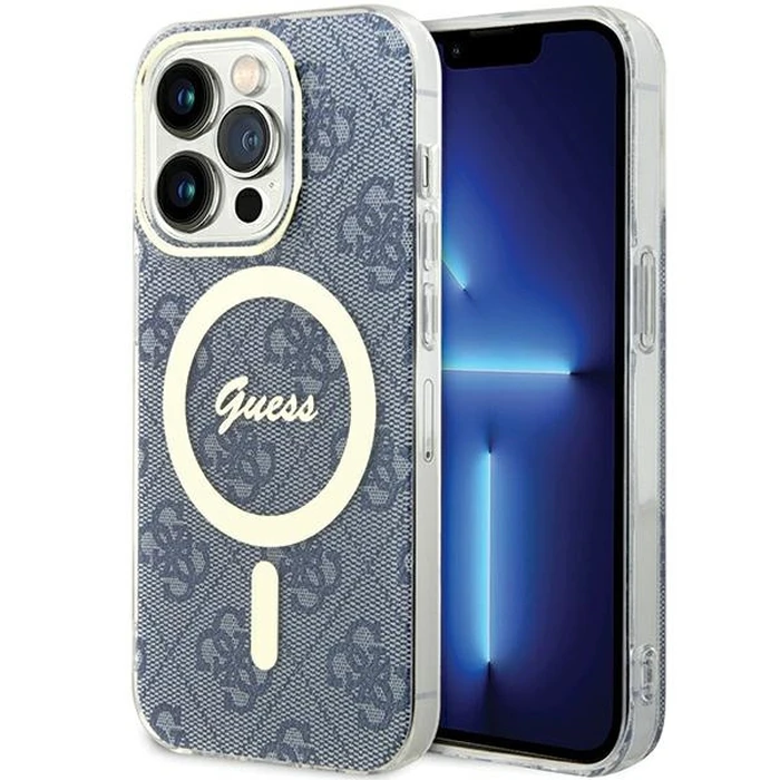 Guess GUHMP15LH4STB Apple iPhone 15 Pro hardcase IML 4G MagSafe blue