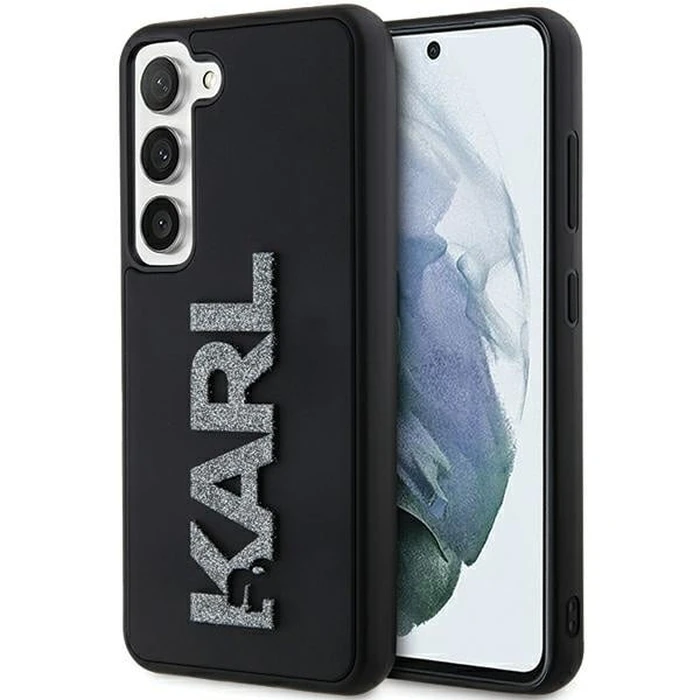 Karl Lagerfeld KLHCS23M3DMBKCK Samsung Galaxy S23+ Plus hardcase 3D Rubber Glitter Logo black