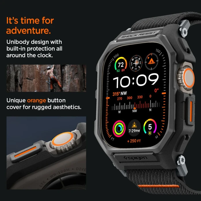 Case Spigen Lite Fit Pro Apple Watch Ultra 1 / 2 / 3 49mm Matte Black