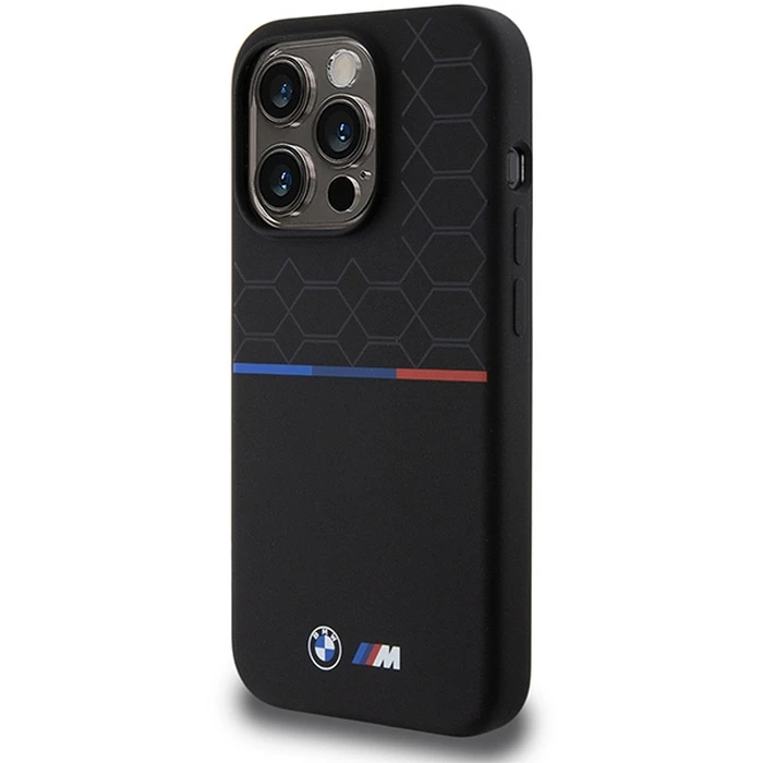 BMW BMHMP15L22SMPK Apple iPhone 15 Pro hardcase M Silicone Pattern MagSafe black