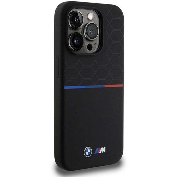 BMW BMHMP15L22SMPK Apple iPhone 15 Pro hardcase M Silicone Pattern MagSafe black